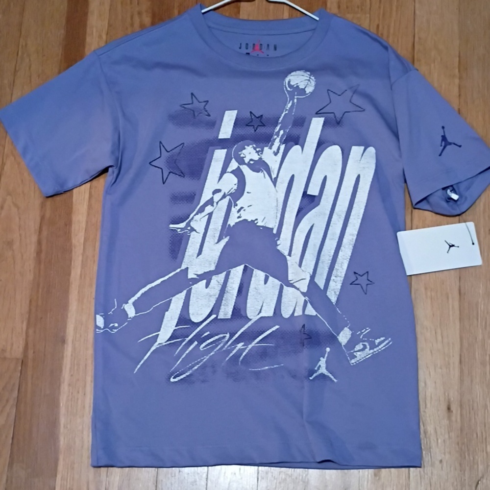 Air Jordan Girls Purple Graphic T-Shirt Nwt M L New With Tags